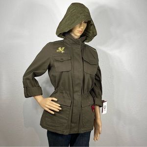 Vince Camuto Military Style Jacket with Boho Patches